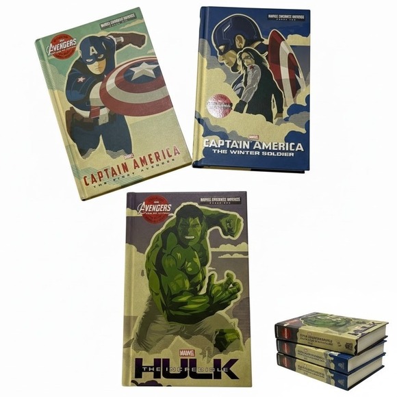 Marvel Other - Marvel MCU Hardcover Book Lot Captain America Winter Soldier Hulk 1st Ed Set